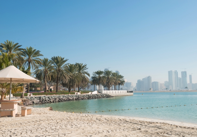 Al Mamzar Beach Park beach in Dubai