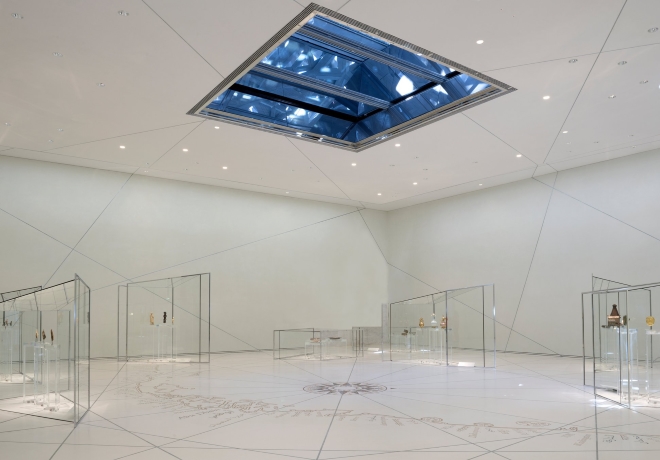 Construction of Louvre Abu Dhabi Museum in Emirates