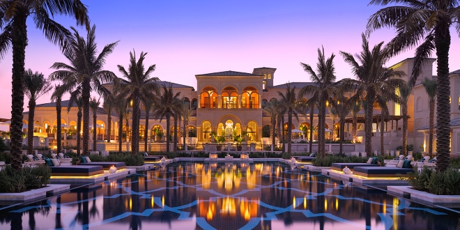 Luxury resort One&Only The Palm in Dubai on the palm island for adults