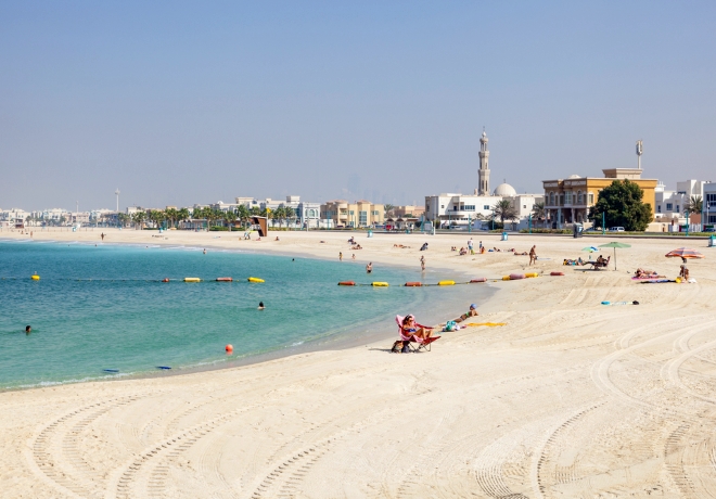 Public Umm Seqeim beach in Dubai, United Arab Emirates