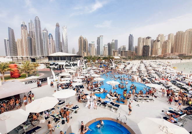 Zero Gravity beach club in Dubai Marina
